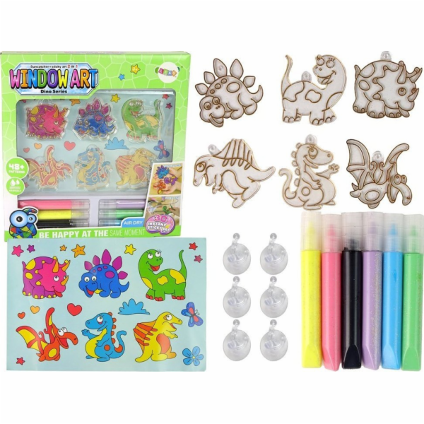 LeanToys Kreativní sada schnoucí barvy na vitrážové okno ...