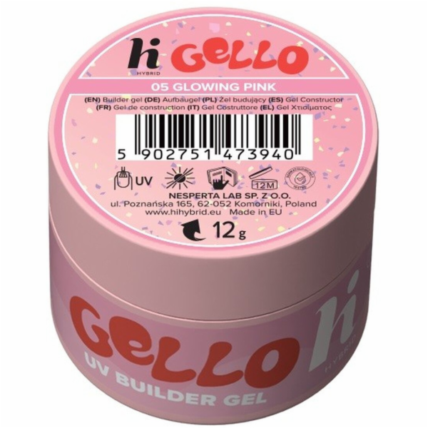 Hi Hybrid Gel na nehty Gello 05 Glowing Pink 12g