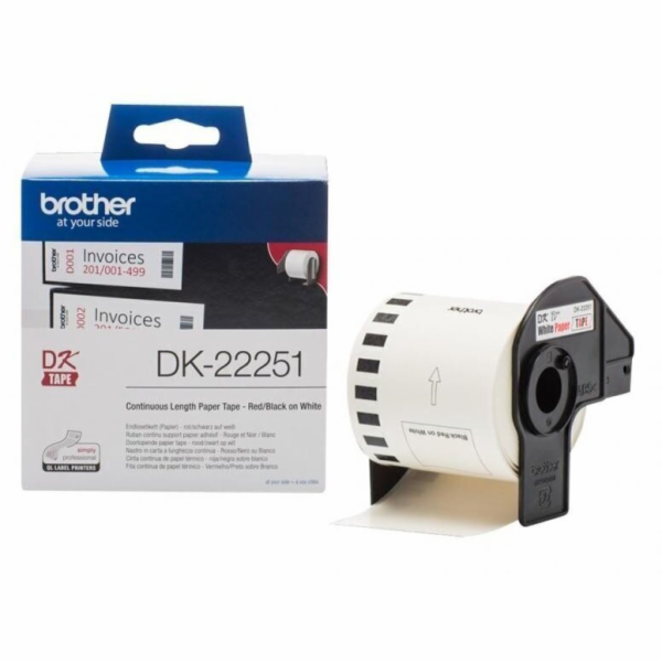 Brother Náhradní štítek DK-22251, 62 mm x 15,24 m, červen...