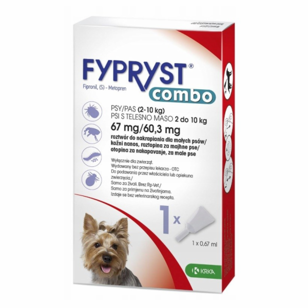 FYPRYST 67/60,3mg S (2-10kg) - kapky proti blechám a klíš...