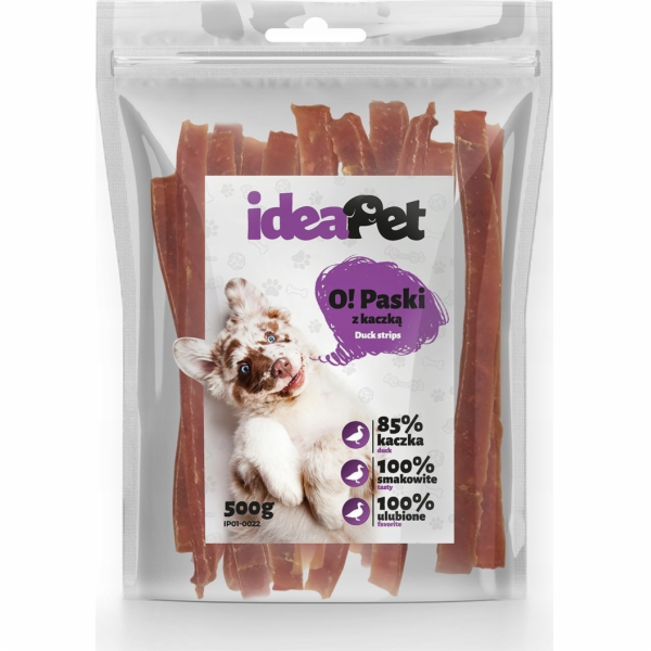 IdeaPet IDEAPET 500g měkké proužky s kachnou