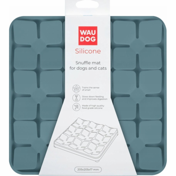 Collar Obojek WAU DOG SILICONE SLOW DOG MAT 20,5x20,5x1,7...