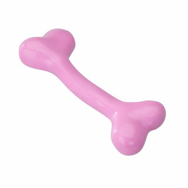 EBI gumová kostní hračka růžová/jahodová L 20,25 cm