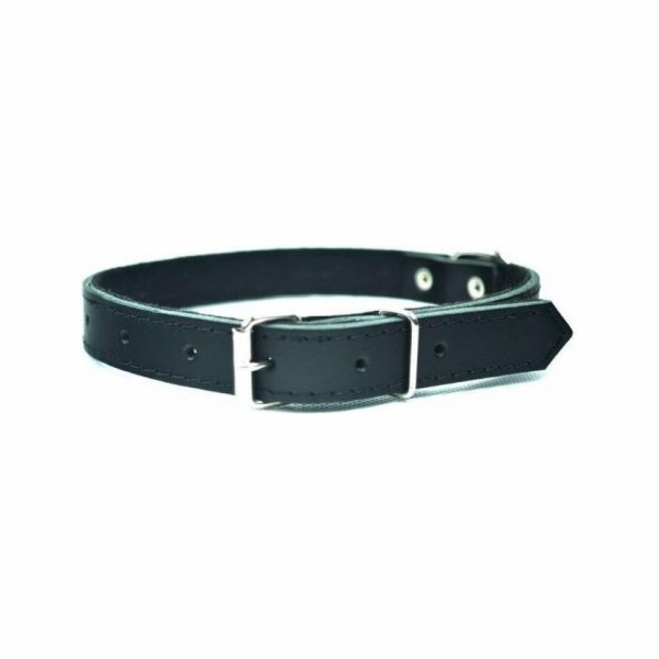 Chaba Kožený obojek 18mm/50cm Černý