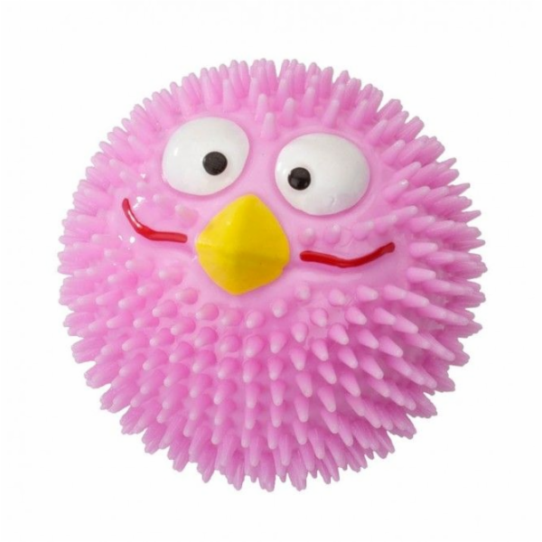 EBI Gumový ptáček růžový/jahodový M 8,30 cm