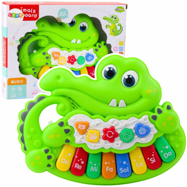 LeanToys Interaktivní dětské piano, světla, zvuky, zvířec...