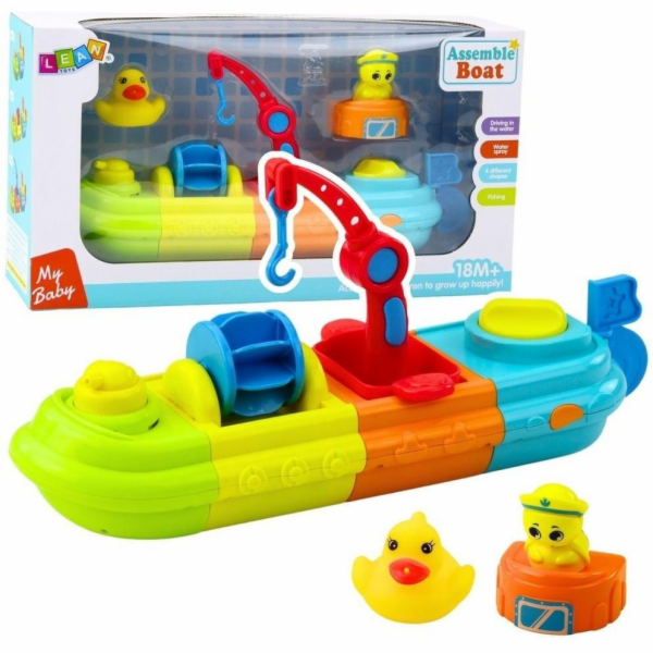LeanToys Loď s jeřábem