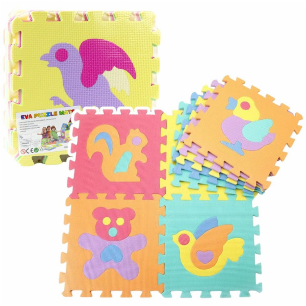 LeanToys Měkké puzzle vzdělávací podložka Zvířata EVA pěn...