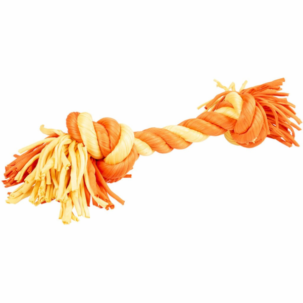 Duvo+ LANOVÁ HRAČKA 2 UZLY ORANŽOVO-ŽLUTÁ L 40x12x8cm 15032