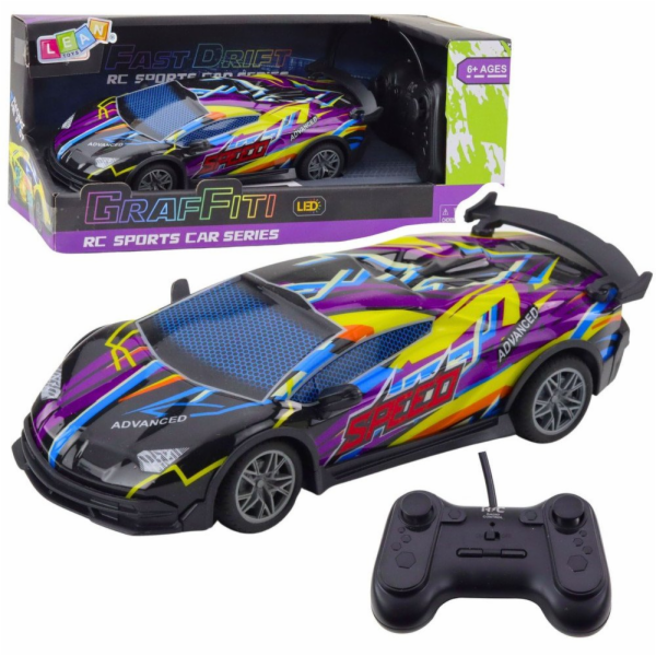 LeanToys RC sportovní auto na dálkové ovládání s LED svět...