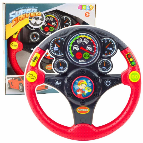 LeanToys Interaktivní volant pro děti, světla, zvuky, vib...