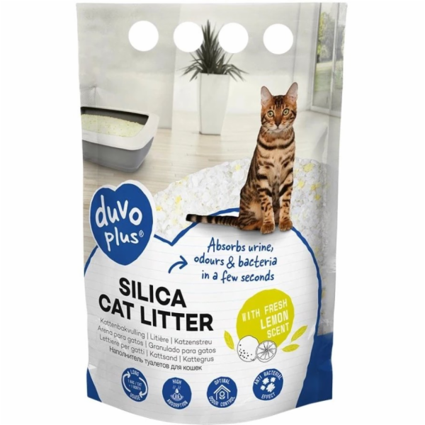 Duvo+ Premium silikonová stelivo pro kočky citron 2kg 5l