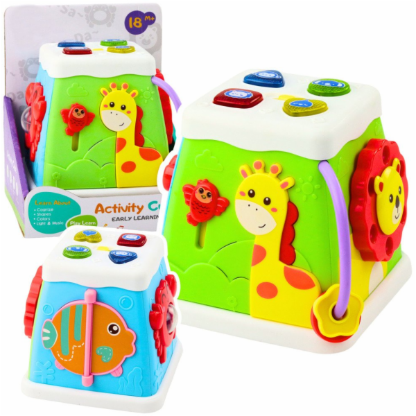 LeanToys Multifunkční interaktivní vzdělávací kostka se s...