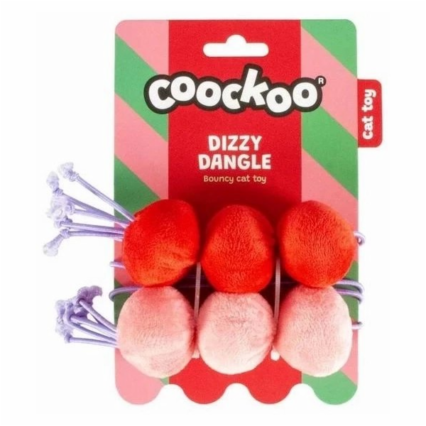 COOCKOO Plyšová kočka míčky růžové 60 cm