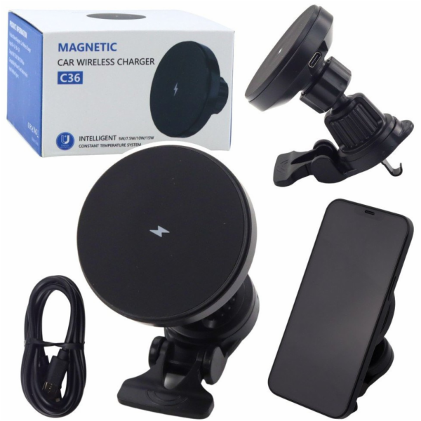 Lean Magnetický držák do auta s 15W indukční nabíječkou
