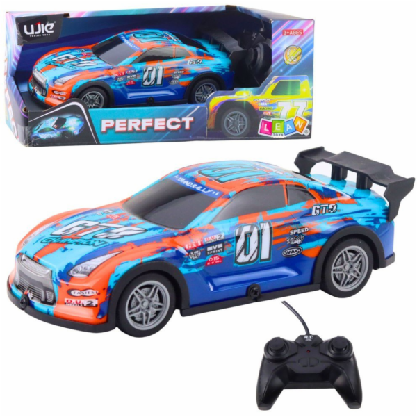 LeanToys Závodní auto na dálkové ovládání se svítícím kuf...