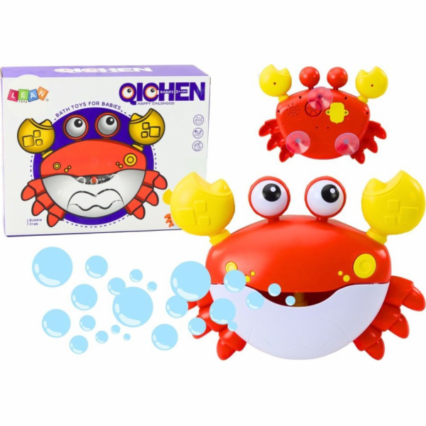 LeanToys Stroj na bubliny s červeným krabem