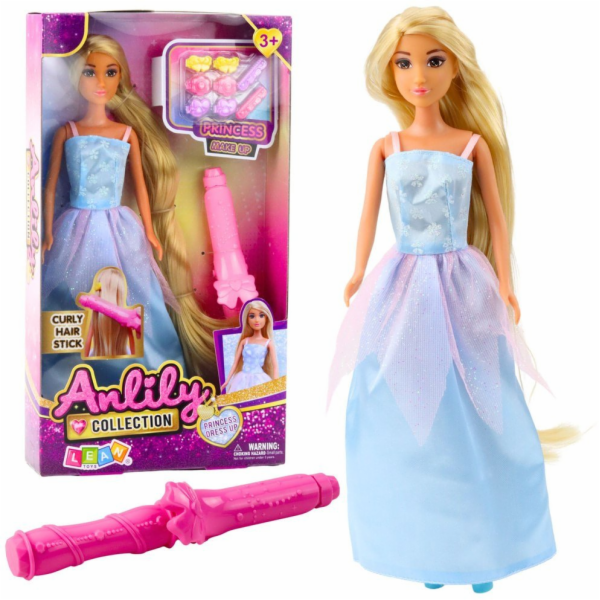 LeanToys Plesové šaty pro panenky Anlily, dlouhé vlasy, s...