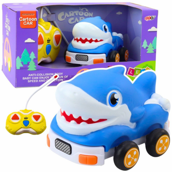 LeanToys RC auto na dálkové ovládání pro batolata Blue Shark
