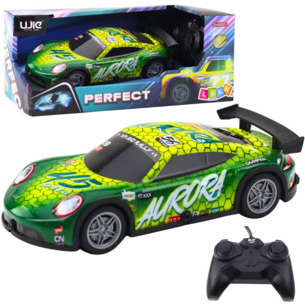 LeanToys RC závodní auto se zelenou světelnou karoserií o...