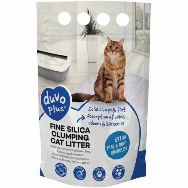 Duvo+ hrudkující silikonová stelivo pro kočky 1,9 kg 5 l