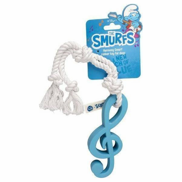 Duvo+ Duvo+ Šmoulové gumová hračka houslový klíč 42,5x6,2...