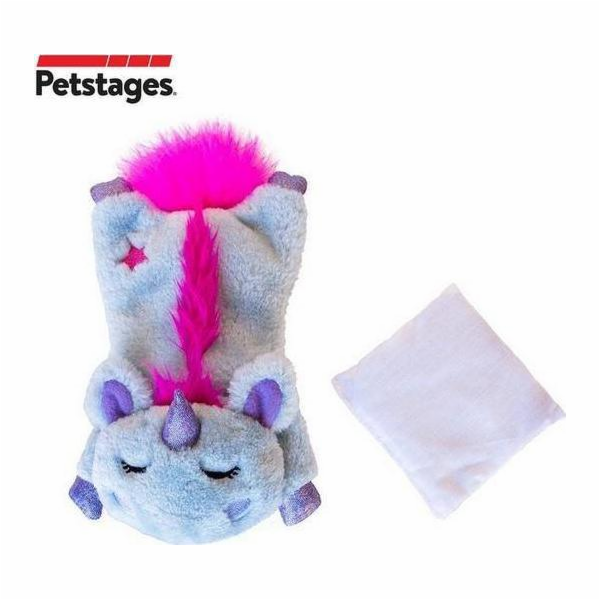 Petstages Mazlivá hračka pro kočky s jednorožcem Petstages