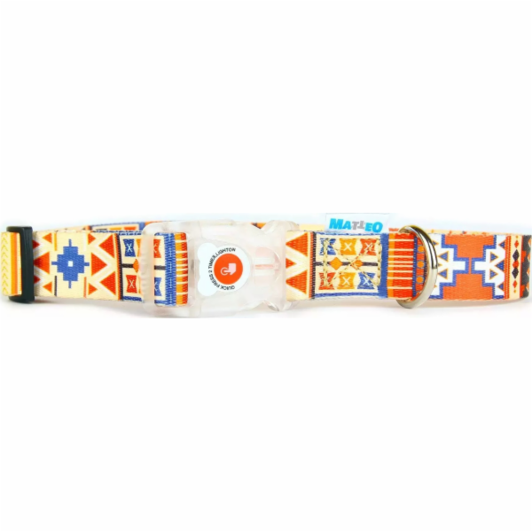 Matteo obojek MATTEO s LED boho sponou 25mm/38-65cm