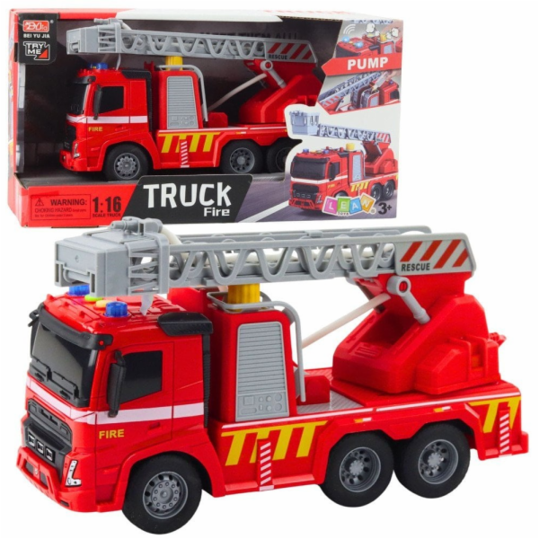 LeanToys Hasičský vůz Hasičská stanice Žebřík Světla Zvuk...