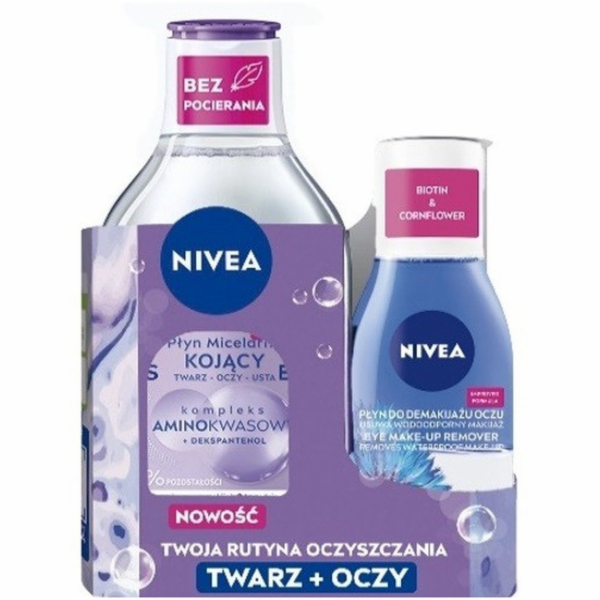 Nivea Duopack sada micelární vody + odličovač očí 525ml