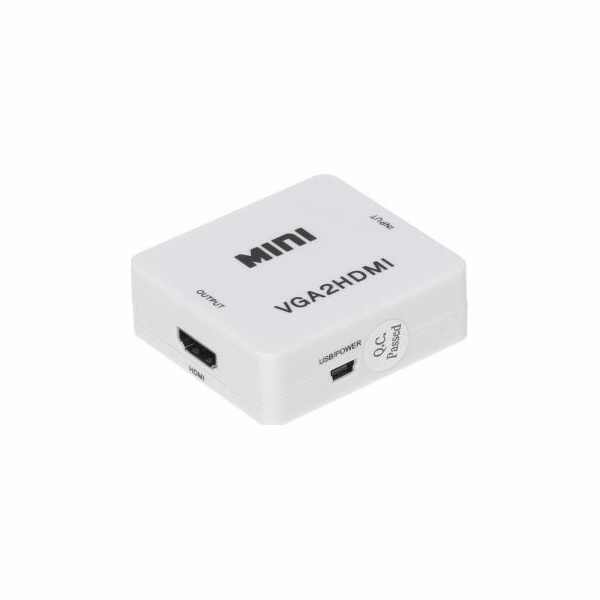 NoName AV adaptér HDMI - D-Sub (VGA) + Jack 3,5 mm bílý (...