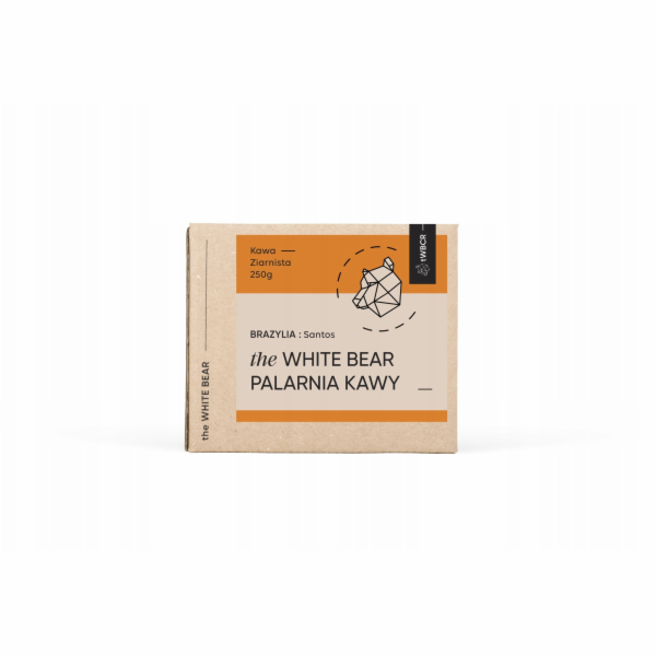 The White Bear Coffee Bear Brazílie Santos kávová zrna 250g