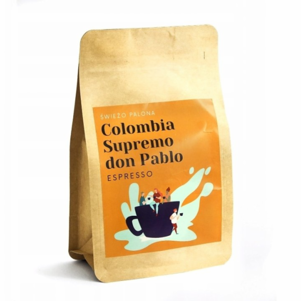Świeżo Palona Čerstvě pražená kávová zrna Colombia Suprem...