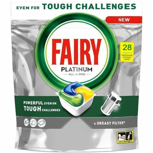 Fairy Kapsle do myčky Platinium All in One Lemon (28 ks)