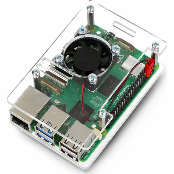 Gravlaser Krabice Raspberry Pi 5 - otevírací s ventilátor...