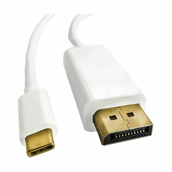 Qoltec Kabel USB-C - 1 m bílý (50412)