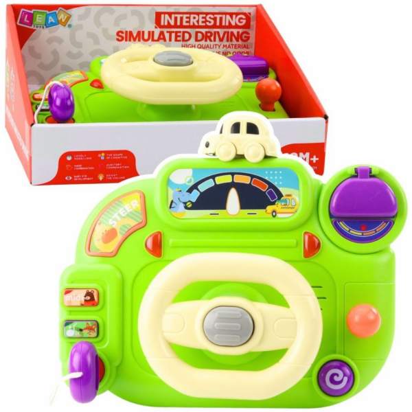 LeanToys Interaktivní volant pro dětský jízdní simulátor,...