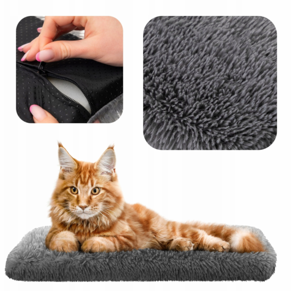 Hobbydog Matrace Shaggy na okenní parapet ŠEDÁ