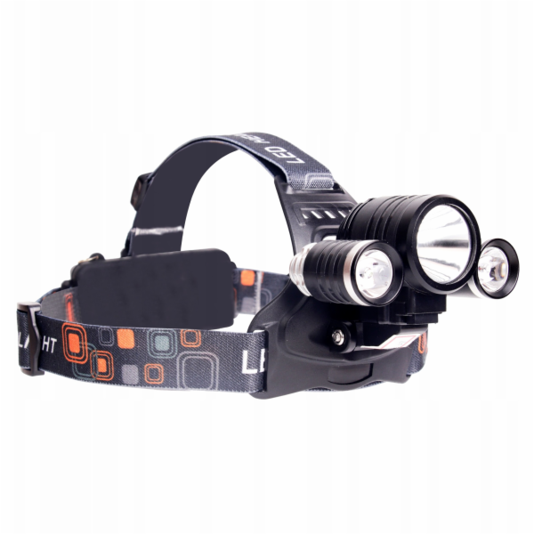 UN LED ČELOVÁ SVĚTLOMET 5W T6 + 2X CREE BATERIE 0478