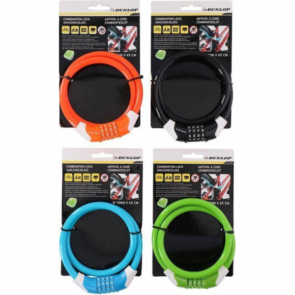 Dunlop kódovaný zámek na kolo s ochranou proti krádeži (z...