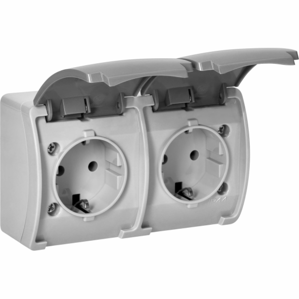 Orno ORNO DVOJITÁ ZÁSUVKA 2x2P+Z SCHUKO