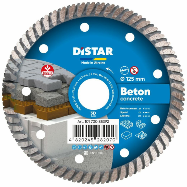 Distar DISTRACT DIAMANTOVÝ KOTOUČ NA BETON PRO 125 x 2,2 ...