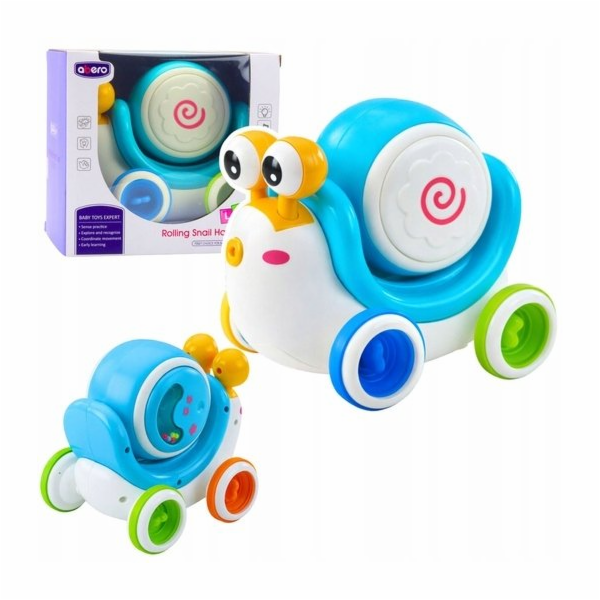 LeanToys Interaktivní šnečí buben, hudební vzdělávací, modrý