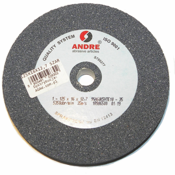 Andre PLOCHÝ BRUSNÝ KOTOUČ 125 mm x 16 mm x 12,7 mm 95A60...