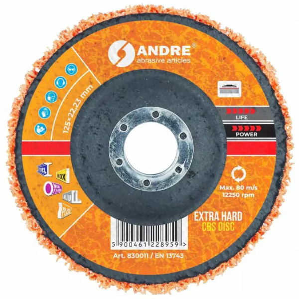 Andre Brusný kotouč CBS 125 mm extra tvrdý – oranžový