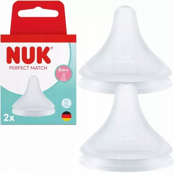 NUK dudlík do bot 2 kusy M SIL FLOWC 10124034 1/6