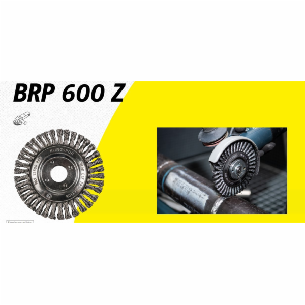 Klingspor K.KARTÁČ NA POTRUBÍ 125 mm x 6 x 22,23 BRP600Z ...