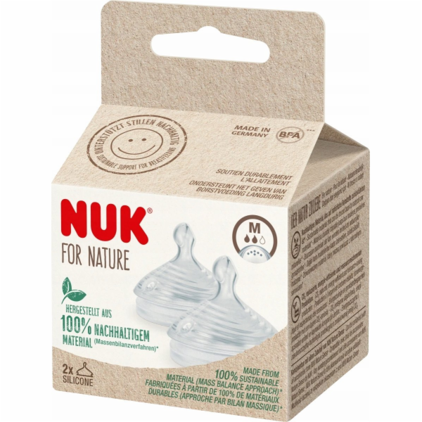 NUK NUK dudlík do bot 2 kusy M 6PRZ SIL 10124026 1/6