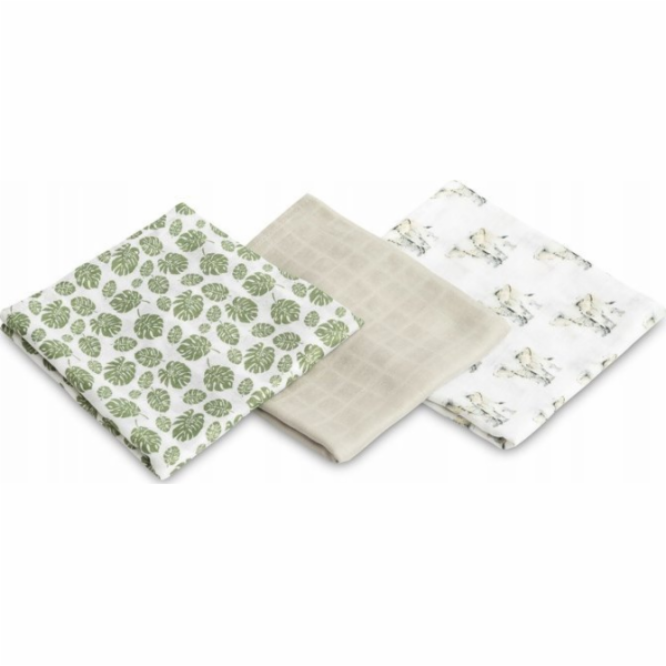 Sensillo Bambusové pleny, balení 3 ks, šedé, 70x80