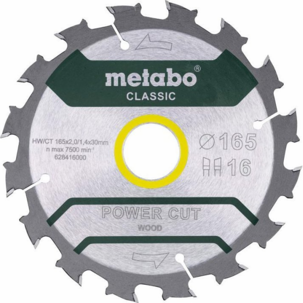 Metabo KRUHOVÁ PILA METABO HW/CT 165x30x16z POWER CUT WOO...